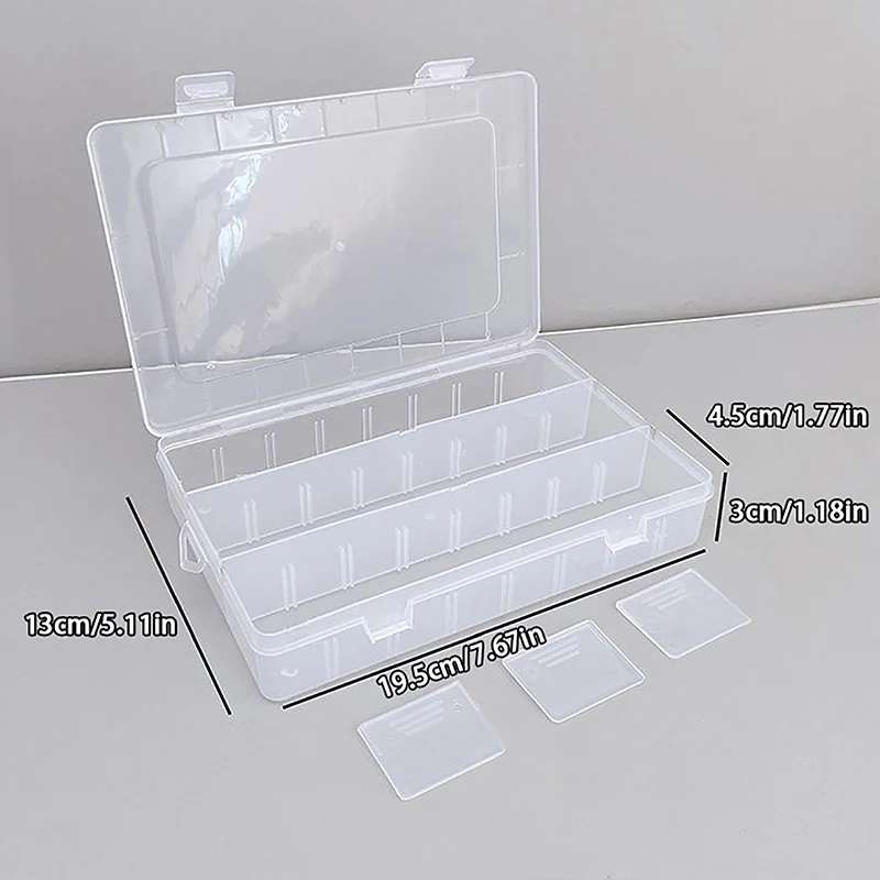 Portable Cosmetic Storage Box For Lipstick Eye Shadow Makeup Brush Multi Card Slot Clear Sundry Organizer With Dust-proof Cover