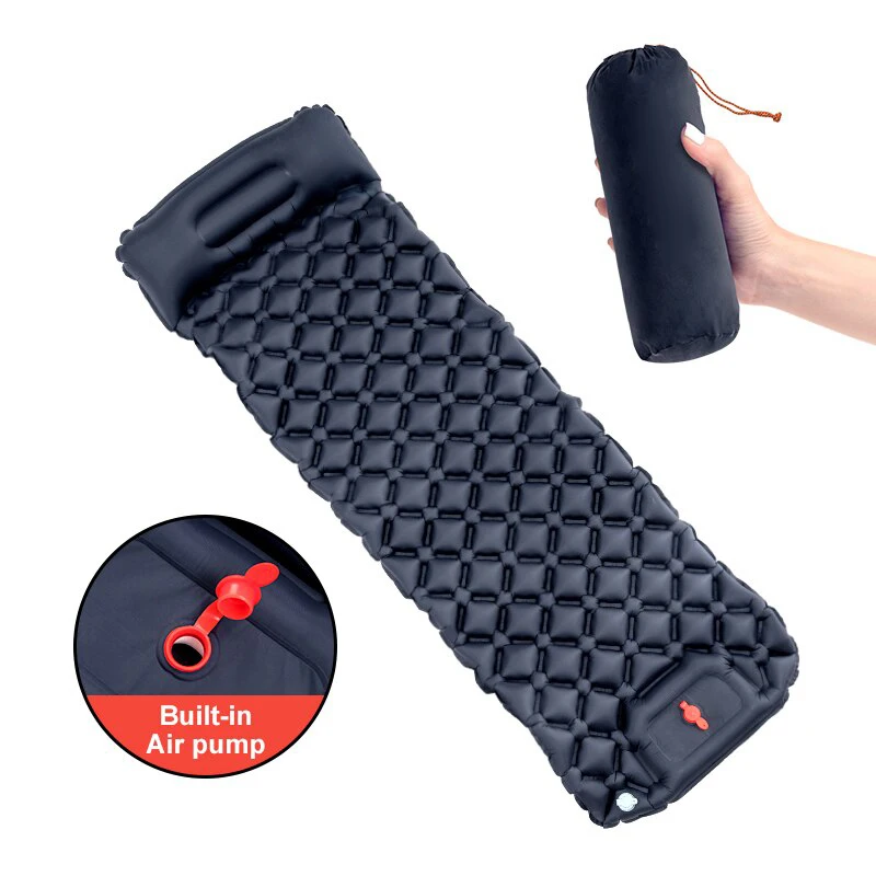 Colchoneta inflable portátil para acampar, colchón de dormir para acampar al aire libre, suministros para acampar, senderismo, cuna de viaje para bebé