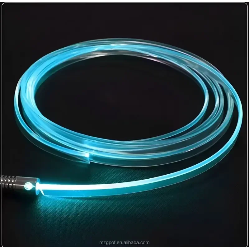 Color-Changing LED Fiber Optic Rope Light for Decorative Cinema Star Swimming Pool Lighting with Side-Glowing Feature