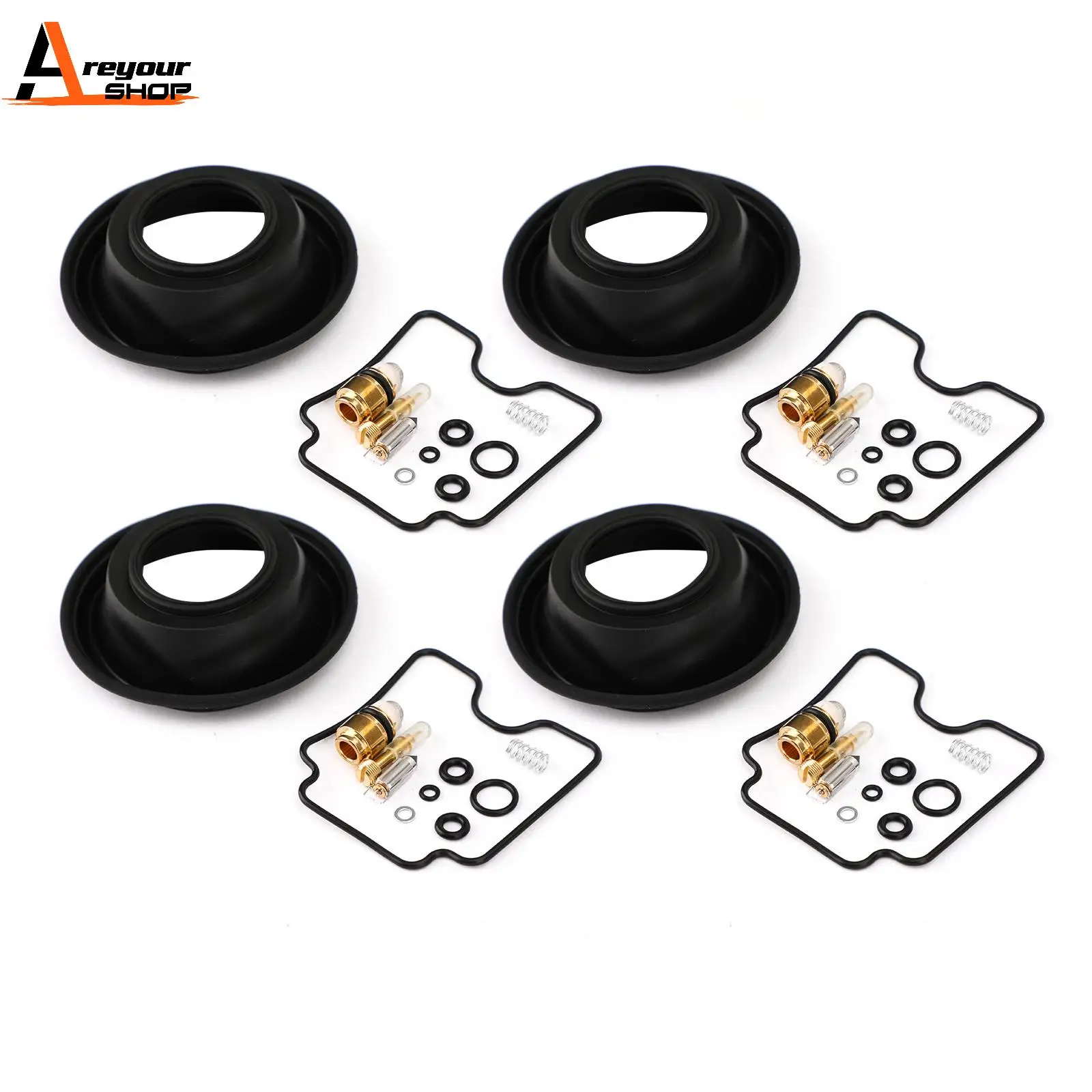 Areyourshop for Suzuki Bandit GSF1200 GSF1200S 2001 2002 2003 2004 2005 Carburetor repair kit plunger diaphragm rubber Motor