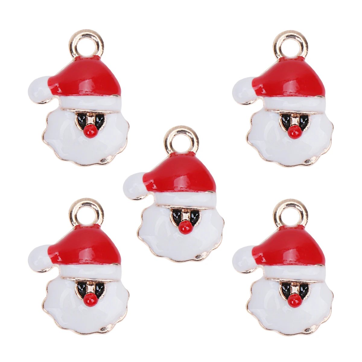

10 pcs Christmas Ornaments DIY Earrings Jewelry Making Charms Santa Holiday Dangle Necklace Bracelet Enamel Pendants Accessories