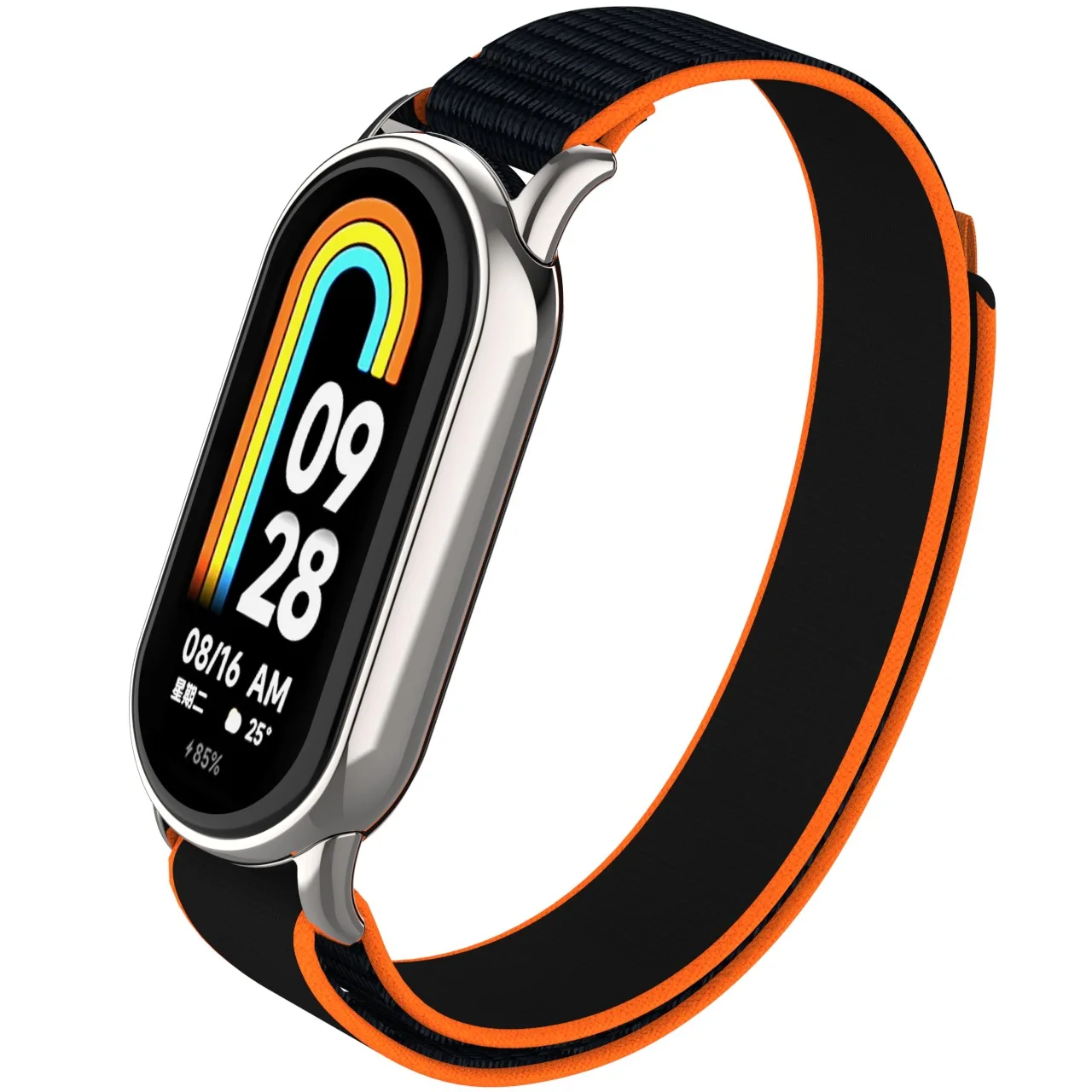 Custom LOGO for Xiaomi Bracelet 10 Strap Nylon Weaving Wild Path Loop Velcro Smart Bracelet Strap Watch Modification Accessories
