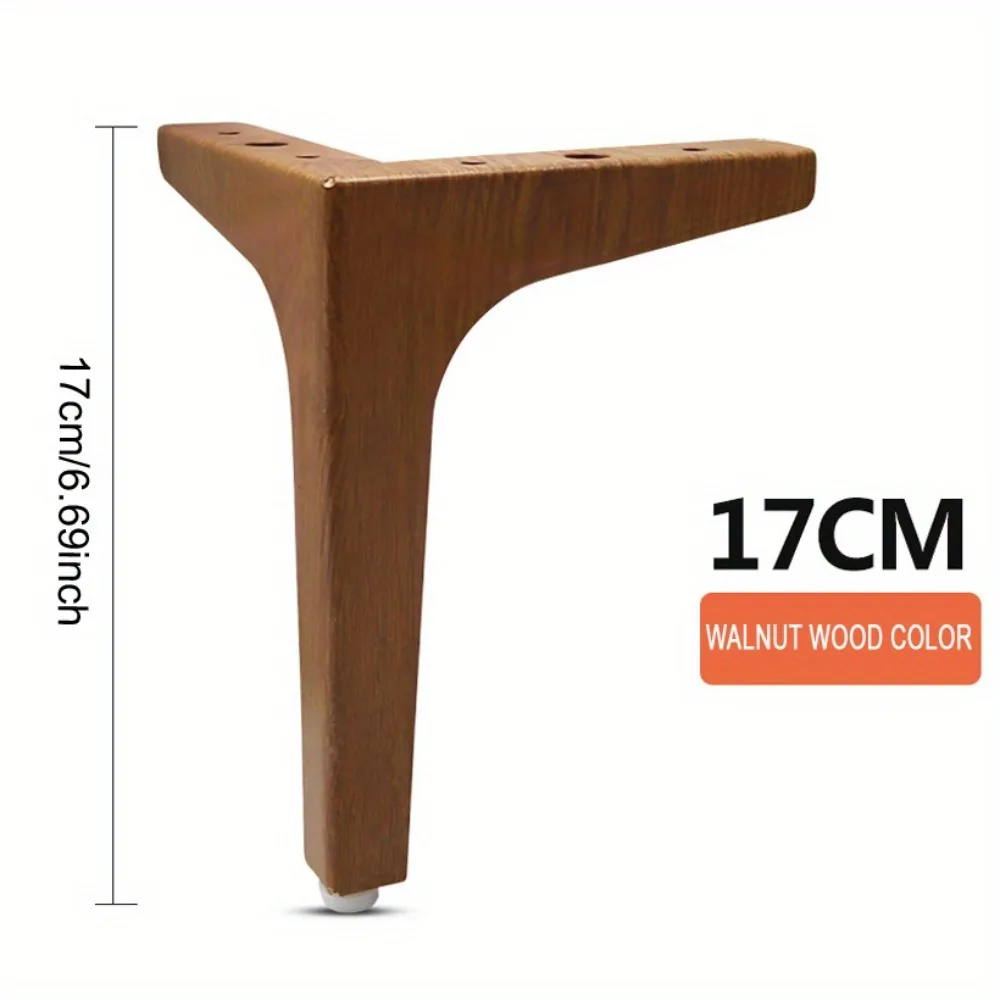 4pcs 17cm  Walnut Furniture Legs  Extended Antique Metal Design For Wooden Cabinets Sofas Legs  Furniture Wooden Furniture Legs