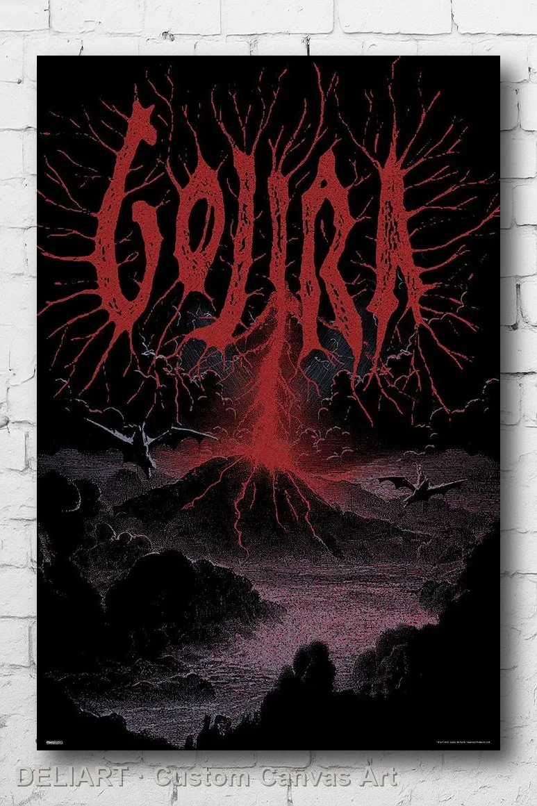 

GOJIRA - VOLCANO Canvas Poster Custom Size Available Room Decoration Home Decor Wall Art