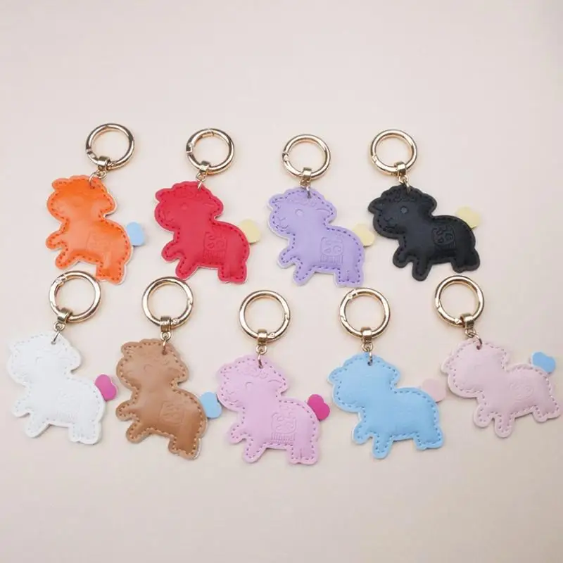 Adorable Sheep Shape PU Pendant 2027 Year of the Sheep Colorful Heart Tail Design for Festival Party Small Gift Decor