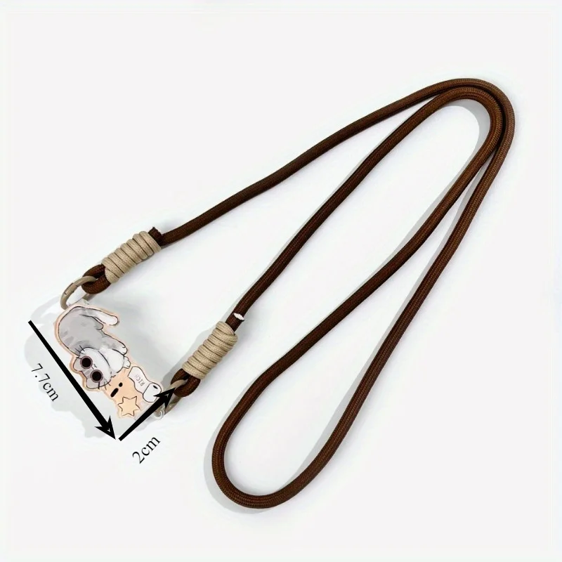 Universal Phone Clip Cute Cartoon Cat Pattern Strap Crossbody Long Strap Hanging Neck Strap Mobile Phone Lanyard