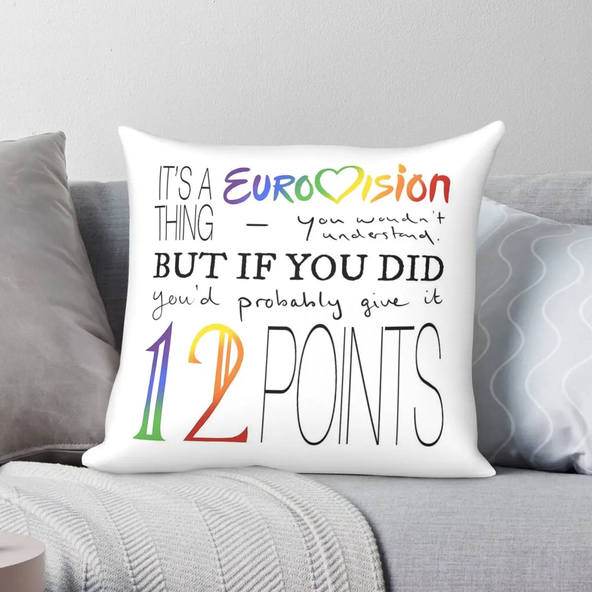It's A Eurovision Thing Square Pillowcase Polyester Linen Velvet Pattern Zip Decorative Throw Pillow Case Room Cushion Case