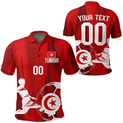 Tunisia Flag Map 3D Print Polo Shirts For Men Clothes Africa Country Dashiki POLO Shirt National Emblem Short Sleeve Male Jersey