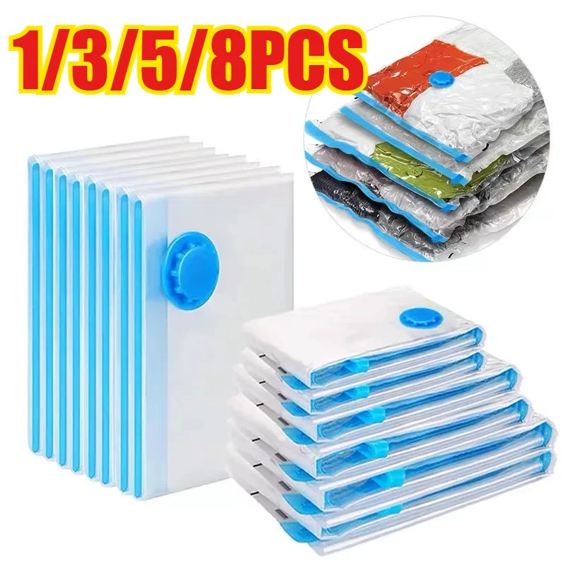 Vacuum Storage Bags Sealing Bags Plastic Transparent Vacuum Bags for Clothes Space Saving Bag for Clothes Pillow Bedding Blanke