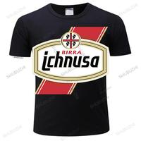 many loose tshirts Ichnusa Birra T-Shirt Black Beer Sardinia Italy alcohol cotton t shirt men summer fashion tee-shirt euro size