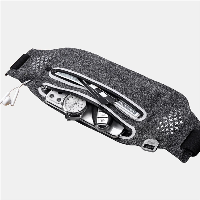 Outdoor Sport Hidden Waist Bag Travel Lightweight Phone Storage Belt Bag Ultra-Thin Fanny Pack Women Running Waist Pouch