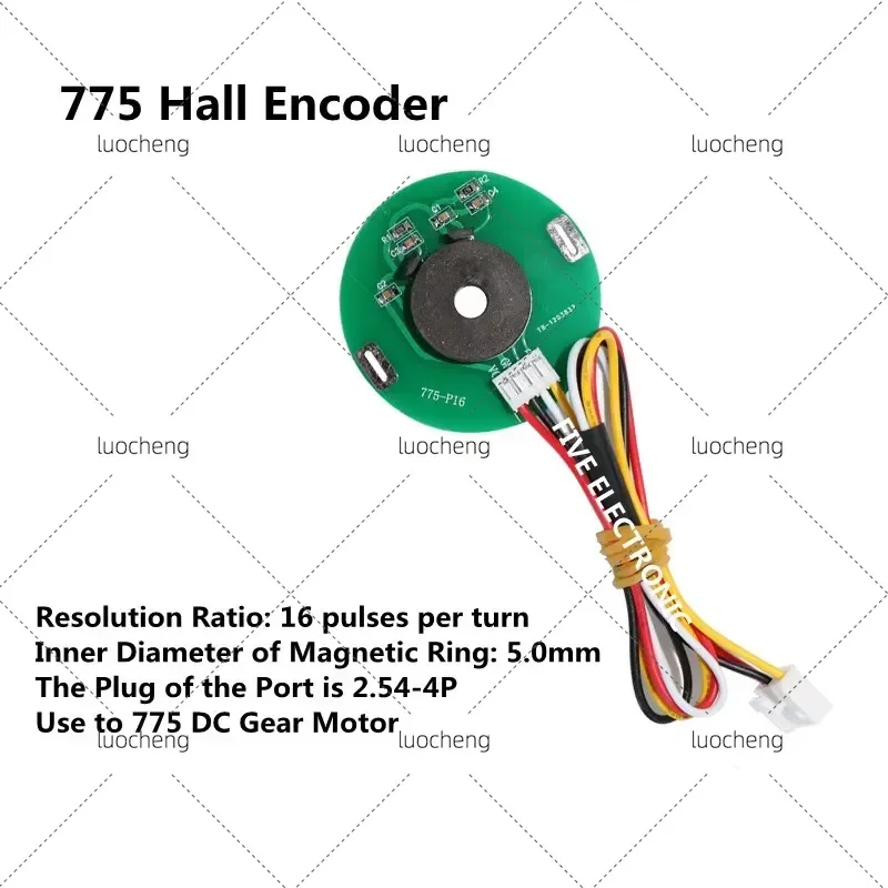 For 775-P16 Double Hall Magnet Encoder Code Plate Magnetic Induction Rotation Speed Direction Sensor For 775 DC Gear Motor