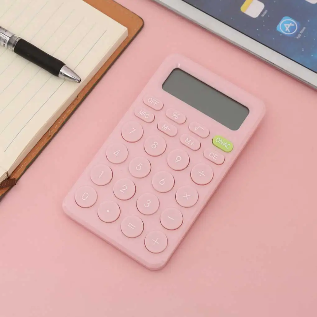 Calculator Learning Office Calculator Accounting Mini Portable 8 Display Large-screen Calculator Fashion Candy Color