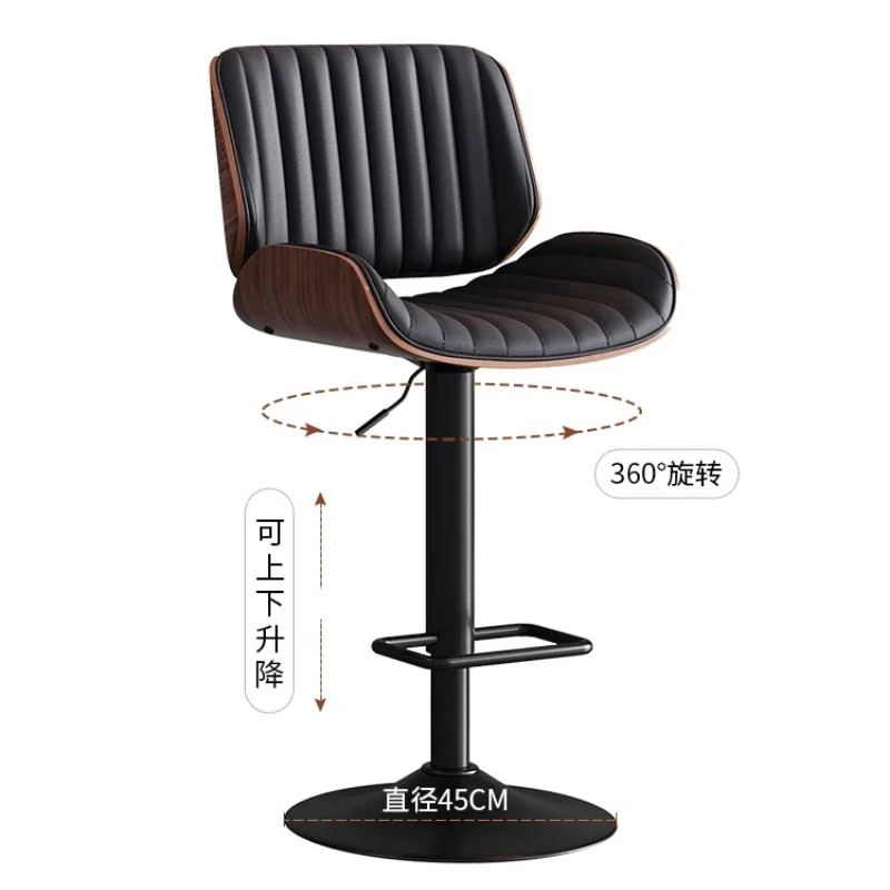 Chaises de Bar réglables en métal et bois, tabouret de luxe à dossier avant, salle à manger, cuisine, île ergonomique, Silla Alta Para Barra, meubles de Bar