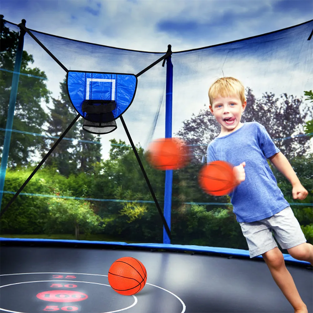 1Set 1Set Trampoline Basketball Hoop Kit for Dunking Fun Includes Balls Pump Sturdy Backboard Net Enhances Hand Eye Coordination - Aliexpress Deal