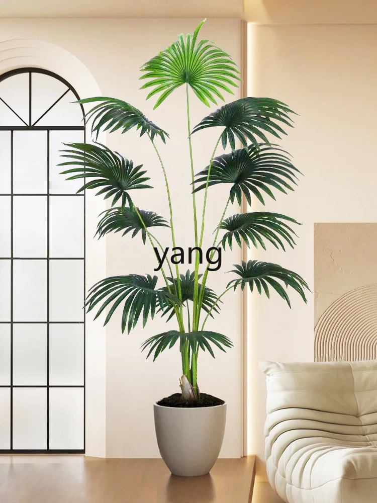 CX Fake Green Plant Chinese Fan Palm Living Room Interior Ornaments High-End Affordable Luxury Anti-Real Ornaments