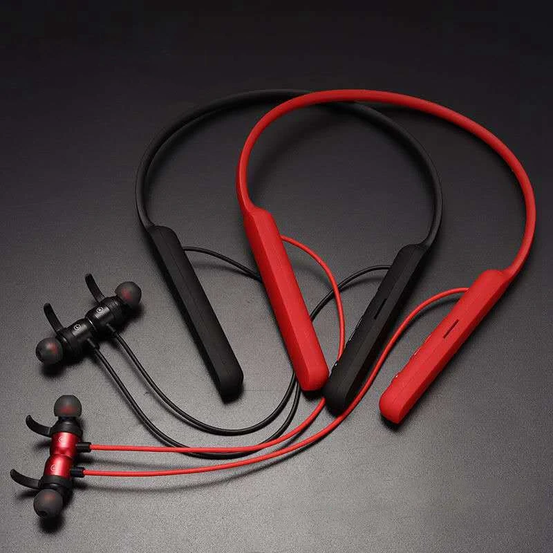 Wireless Bluetooth Headset Sports V5.0 Neck-Mounted Heavy Bass 58 Hours Long Standby For Iphone Samsung Android