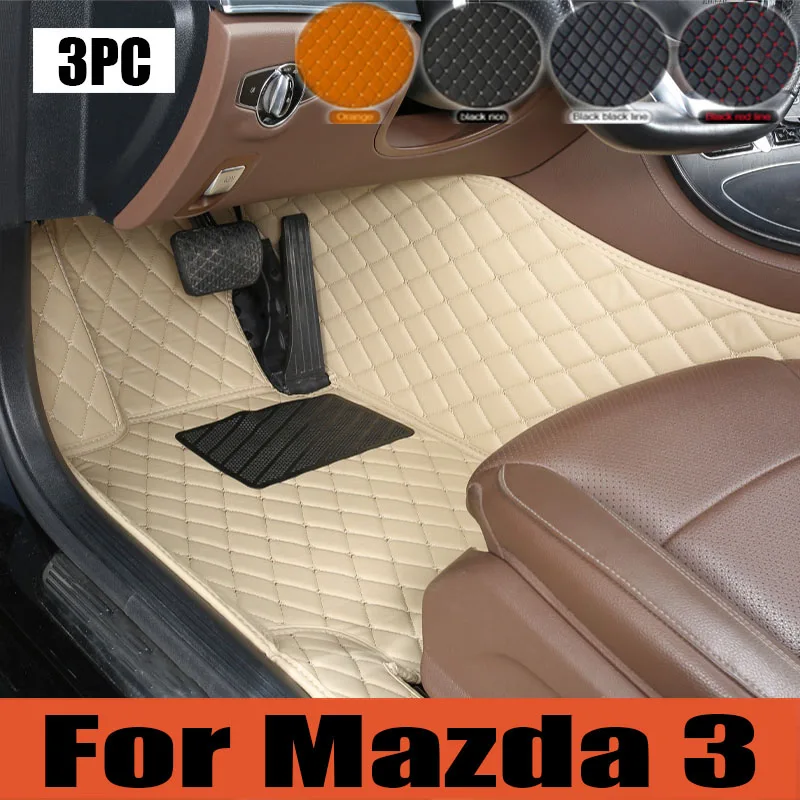 

Car Floor Mats For Mazda3 Mazda 3 BK 2004~2009 Auto Rugs Durable Waterproof Carpet Luxury Leather Mat Full Set Car trunk mat