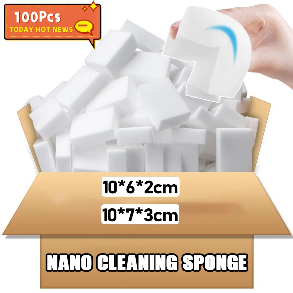 5-100Pcs High Density Nano Cleaning Sponge Melamine Magic Eraser Dirt Removal Motorcycles Cleaning Care Tools Chain Cleaner