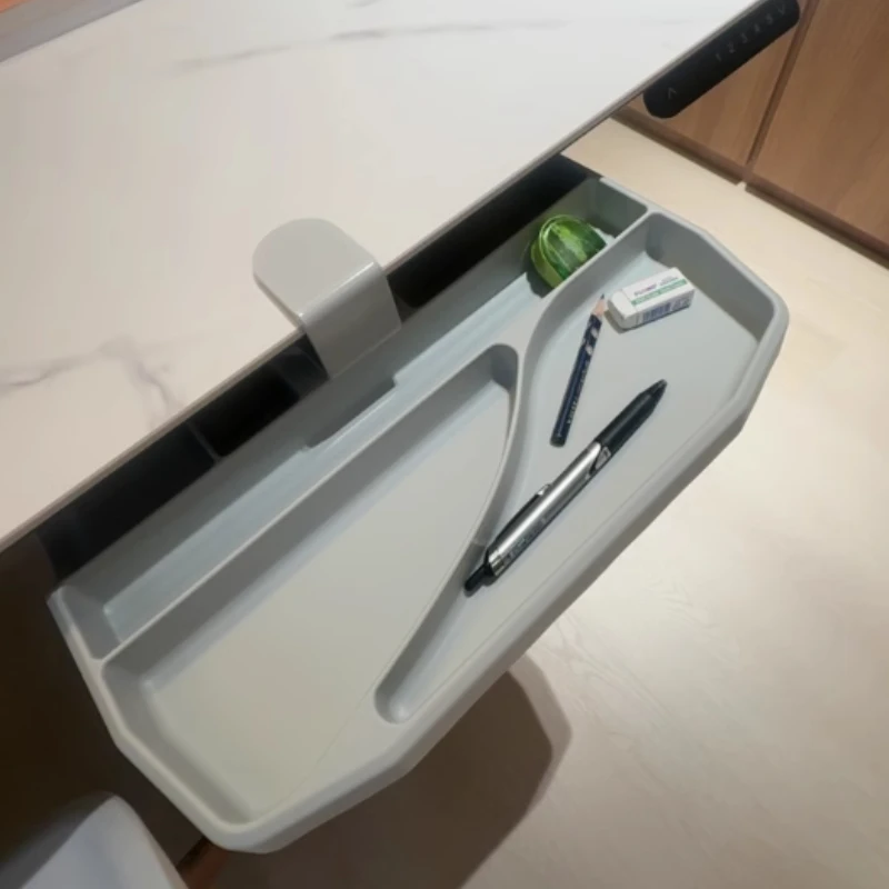 

Drawer-Style Under-Desk Storage Box, Pull-Out Organizer Rack for Office Desk, Compartmentalized Desktop Shelf for Files
