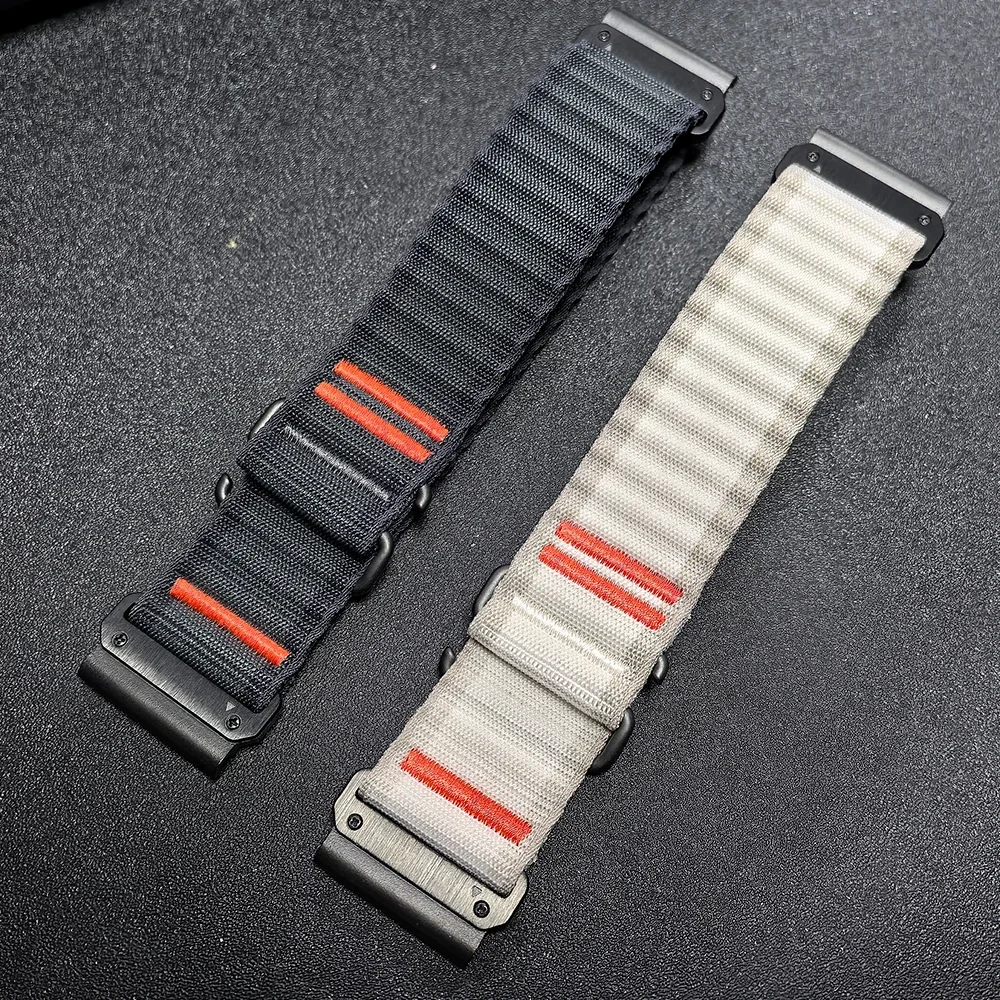 QuickFit 26mm 22mm Nylon Loop Strap For Garmin Fenix 8 51mm 47mm E 7 7X 6 6X 5X Plus/Epix/Descent G2/Tactix Sport Band Bracelet