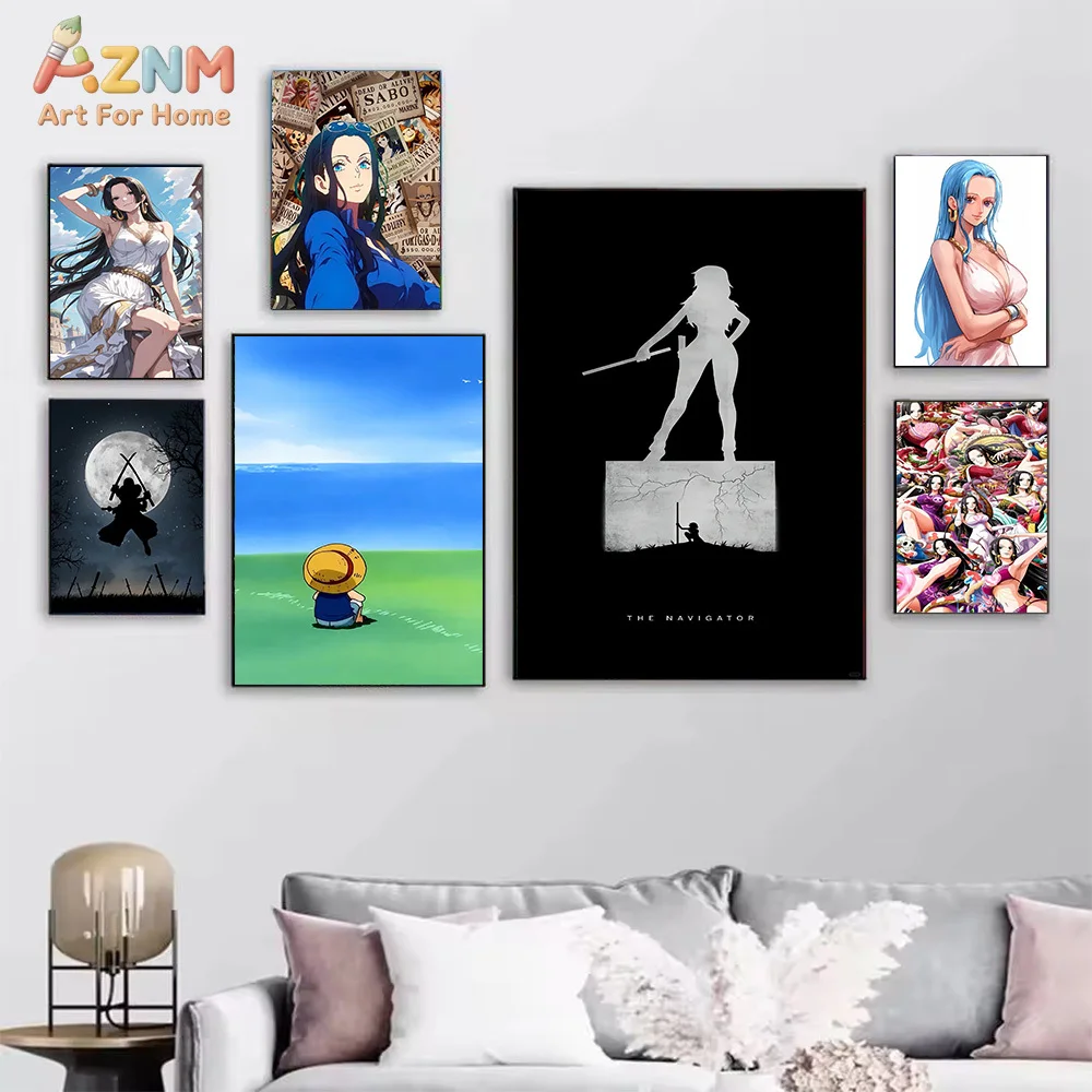 AZNM One Piece Nico Robin Wanted Poster Canvas Wall Art