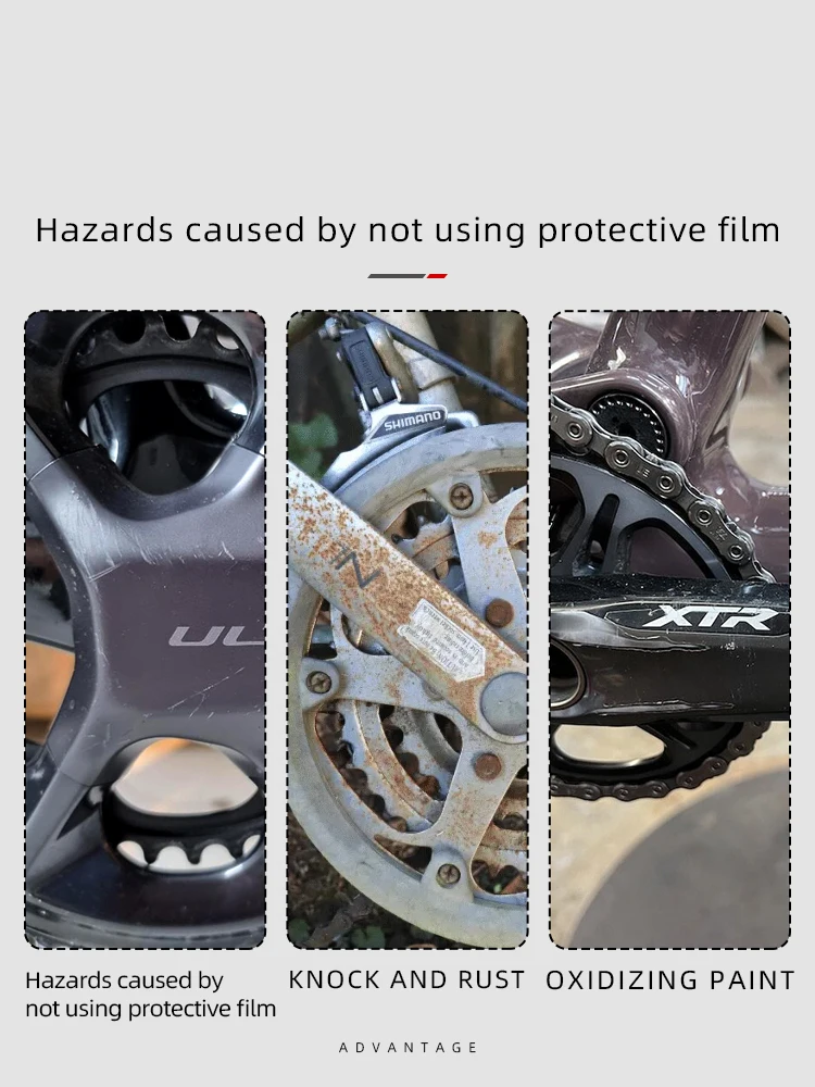Used For SRAM FORCE AXS protective film bike road mountain bike crank disk film TPU material transparent protection accessories