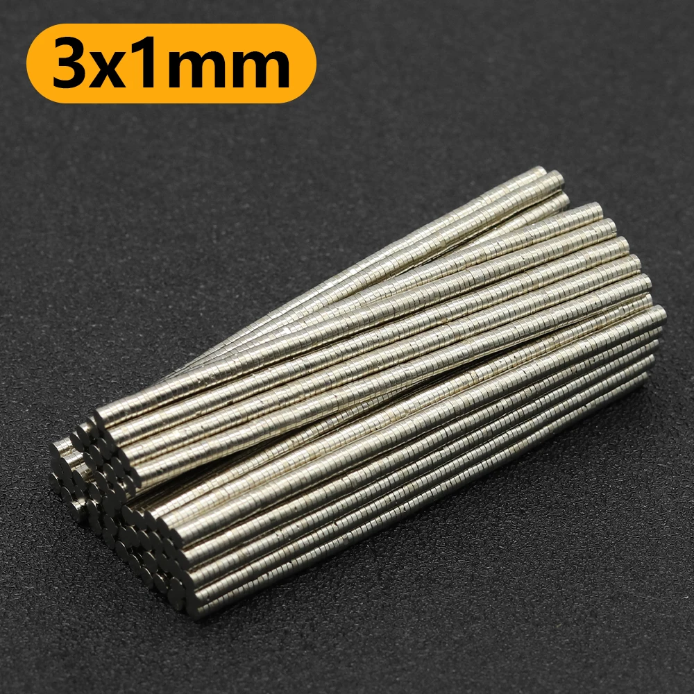 20 ~ 2000 Uds 3mm x 1mm N35 imanes magnéticos permanentes fuertes disco NdFeB imán redondo imanes de neodimio súper potentes 3x1