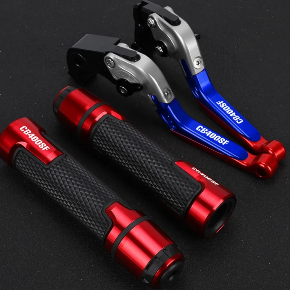 

Motorcycle CNC Adjustable Brake Clutch Levers Handlebar grips For honda CB400SF CB 400 VTEC cb400 1998 1997 1996 1995 1994 1993