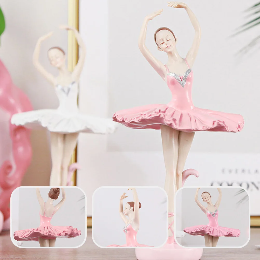 

1pc Ballet Girl Resin Crafts Delicate Ballerina Ornament Home Decor Tabletop Holiday Gift Household Decoration