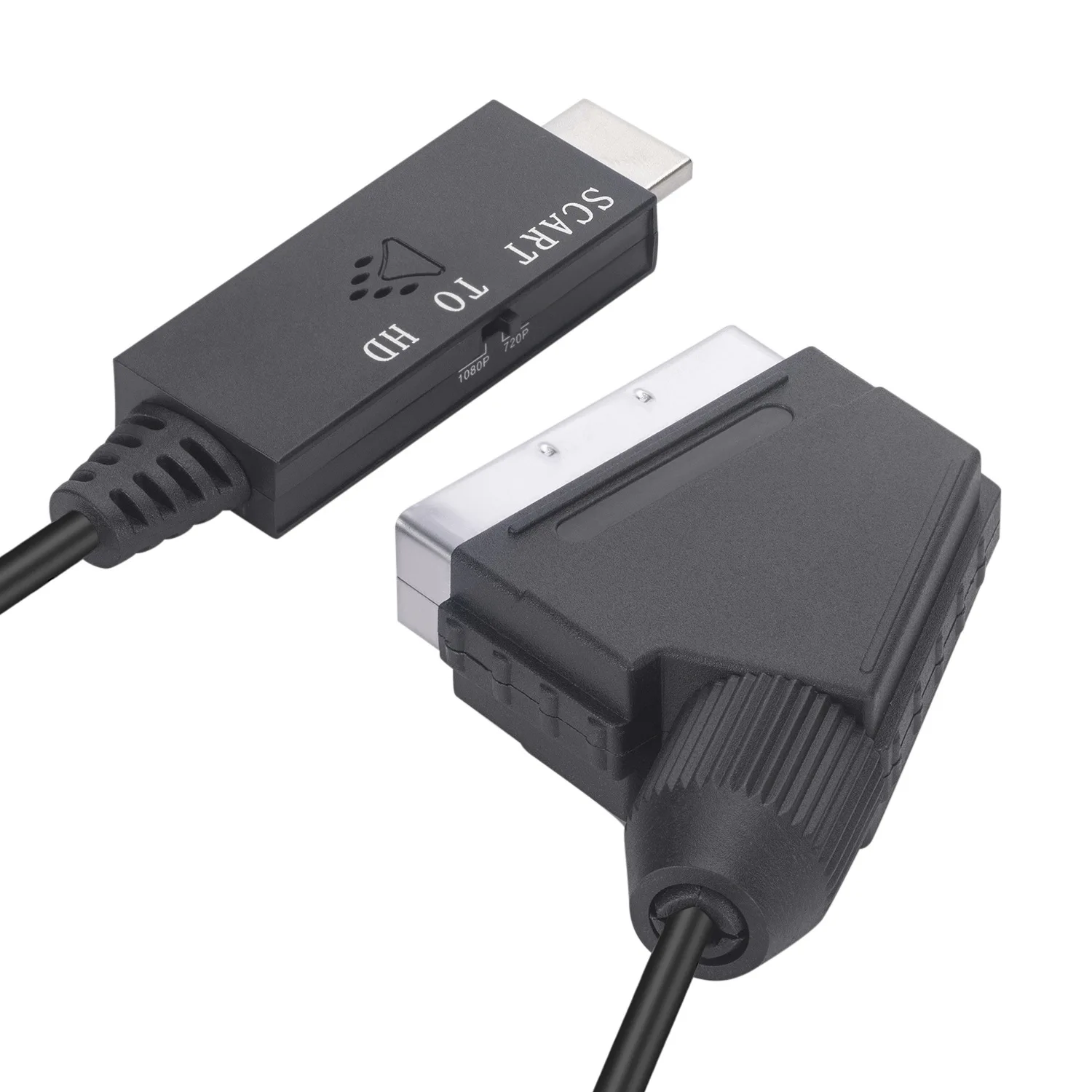 Scart To Hdmi 1080P Audio Video Converter Cable 1M Adapter Conversion Cable For HDTV DVD STB Accessories Plug and Play