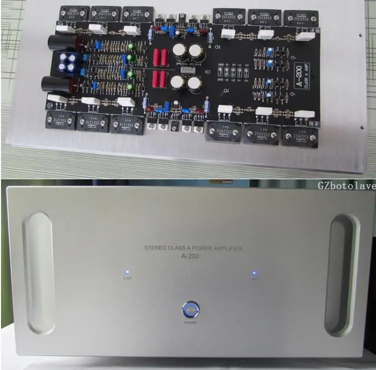 High power Class A fully balanced pure class a rear stage amp dual channel power amplifier 200W+200W A200