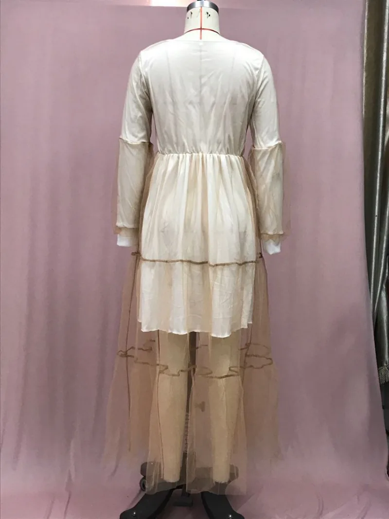 Abito da fata in pizzo Vintage a maniche lunghe invernale bianco abito Midi coreano da donna abiti 2023 primavera nuovo vestito da donna elegante