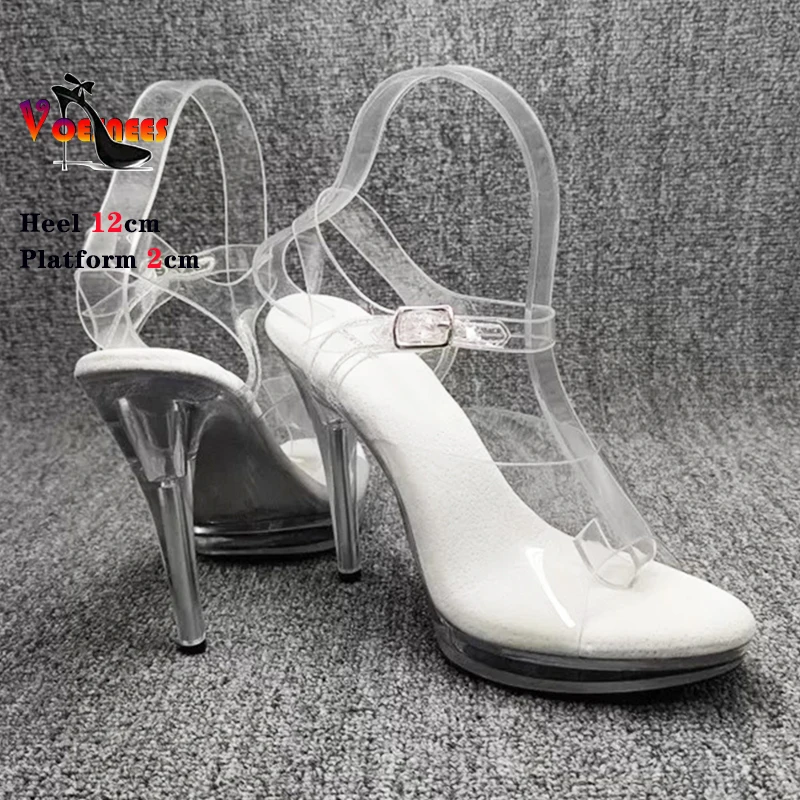 Fashion Transparent Sandals For Women 12cm Sexy High Heels Shoes Fish Toe Stiletto Social Shoes Slippers 2024 New Outside Slides