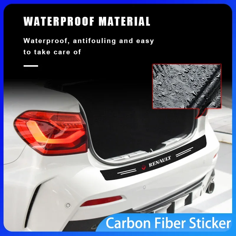 

Carbon Fiber Car Rear Bumper Trunk Guard Protected Sticker for Renault Clio Laguna 2 Megane 2 3 Duster Logan Captur