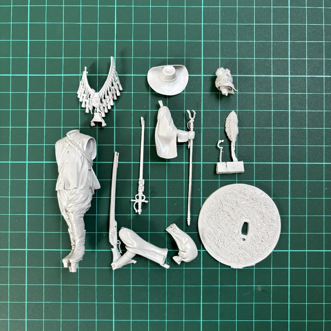 75MM Resin figure unpainted model kit, military theme, European Musketeers unassembled and unpainted GK, 1275R