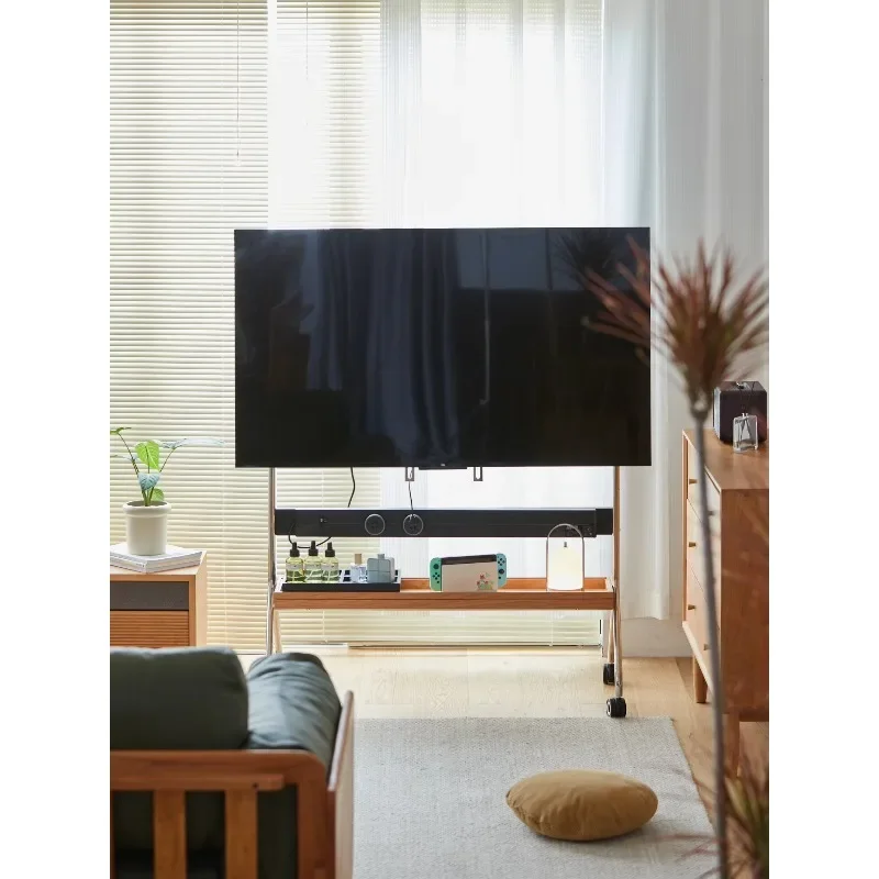 2026 Half House Nordic Style Bedroom Furniture TV Bracket With Power Track Socket Movable TV Racks For Living Room