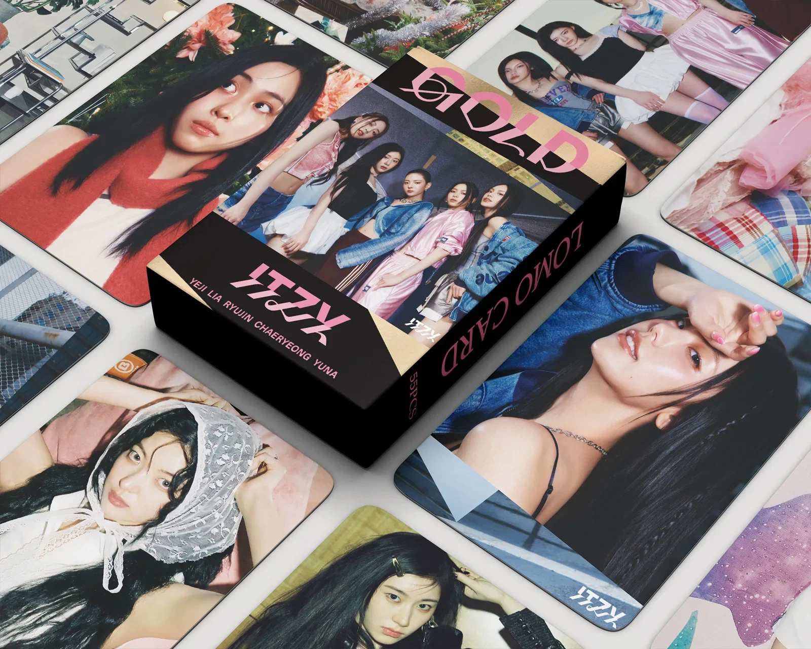 

55Pcs Idol ITZY Lomo Cards New Album GOLD Cake BORN TO BE KILL MY DOUBT HD Printd Photocards Girl Group Fans Gifts