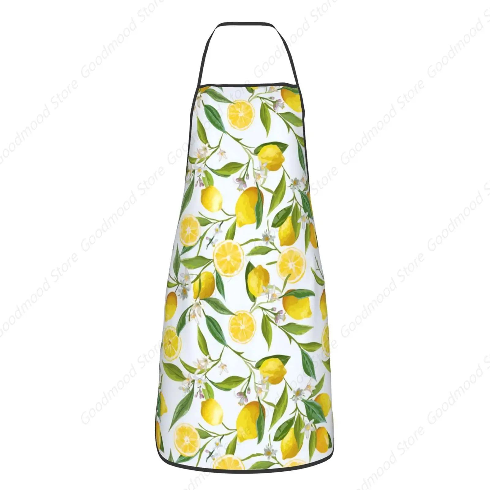 Lemon Apron Adjustable Waterproof Apron for Men Women Kitchen Cooking Baking Gardening Working and Waterproof Bib Apron