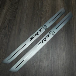 Car Stainless Steel Door Sill Scuff Plate Stickers For Dodge Challenger 2014-2024