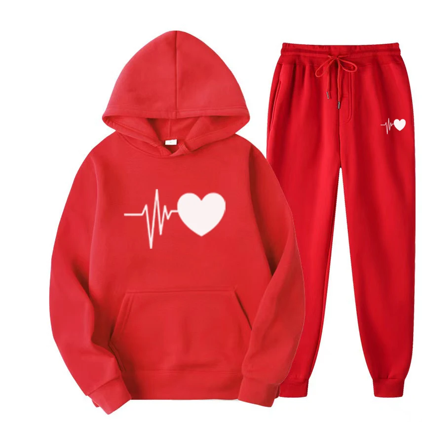 Damski dres dwuczęściowy zestaw bluzy z kapturem + spodnie dresowe garnitur Lady Casual swetry do joggingu modne stroje sportowe odzież