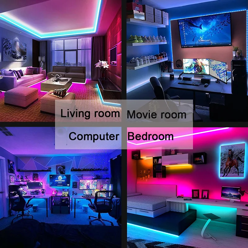 Paski świetlne LED RGB do telewizora Usb RGB Led Strip Light 5V 24key Rgb Led Tape 5050 Elastyczna taśma neonowa Rgb Gaming Room