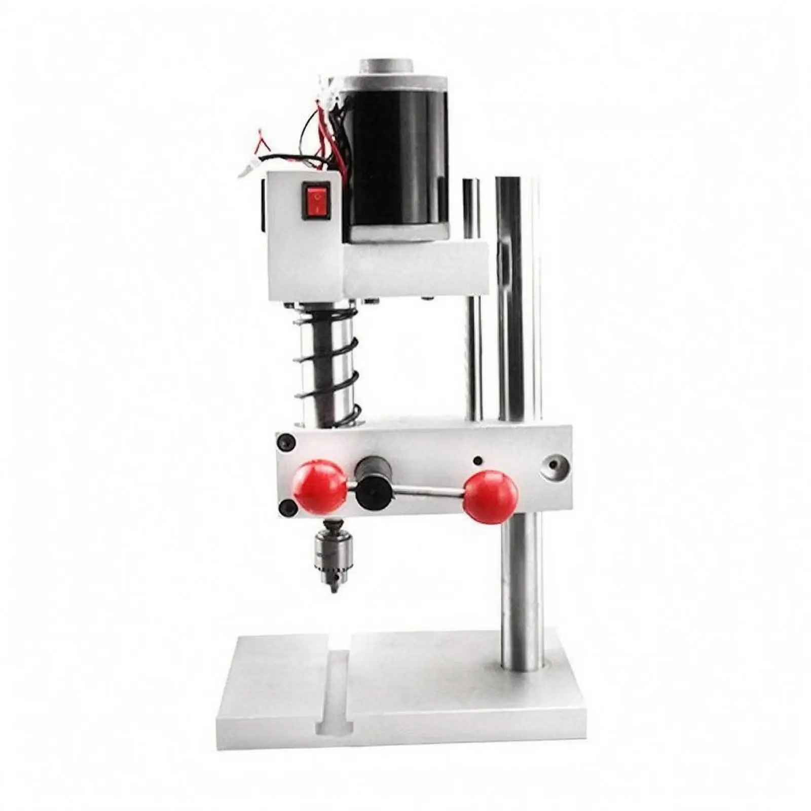 Small Miniature Drill Press for Workshop Use 0.4-4.5mm Chuck Range Metal Construction Easy Lever Operation