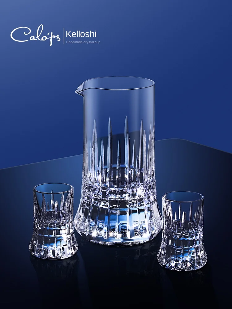 Brillante cristallo Baijiu Cup Set Gift Box Regalo personalizzato di compleanno per la famiglia High End Wine Separator