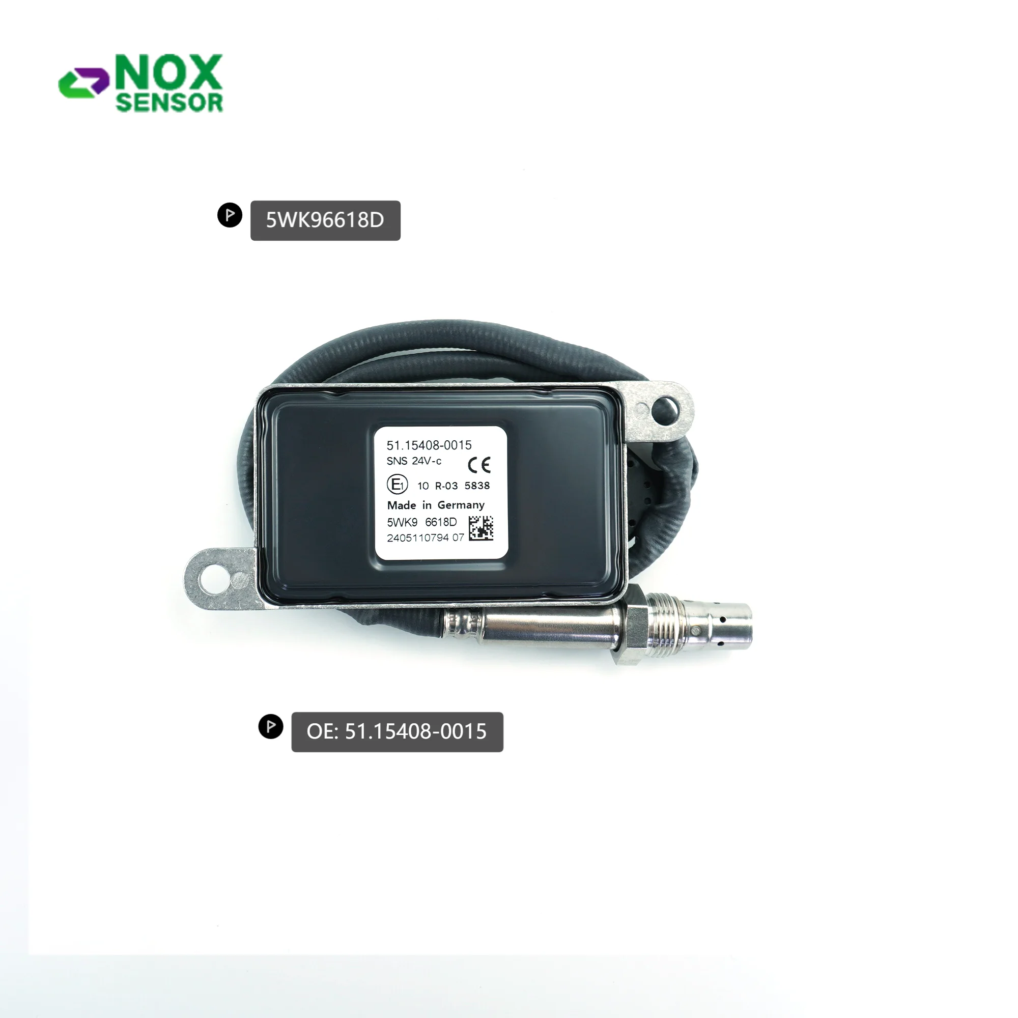 

51.15408-0015 NOX SENSOR 5WK96618D Nitrogen Oxide Sensor for MAN Truck Diesel Engine SCR Emission System