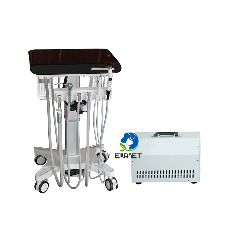 

EUR VET Full Set Dentist Air Compressor den tal Equipment Mobile Manufacturers Portable den tal Suction Unit