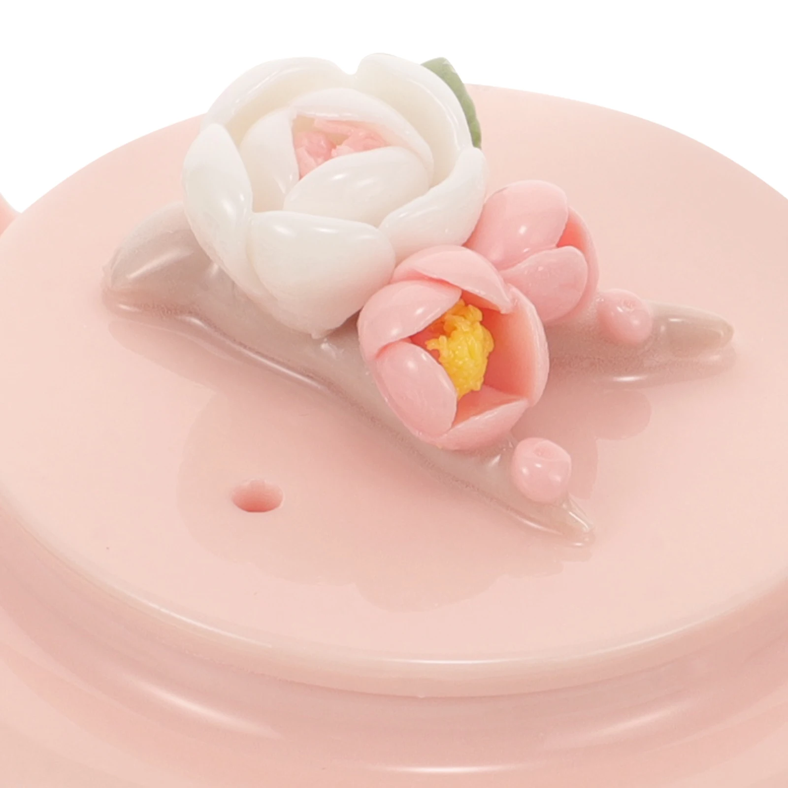 

Chic Ceramic Teapot Exquisite Handmade Flower Design Modern Tea Kettle Chinese Style Teaware Compact Tea Pot