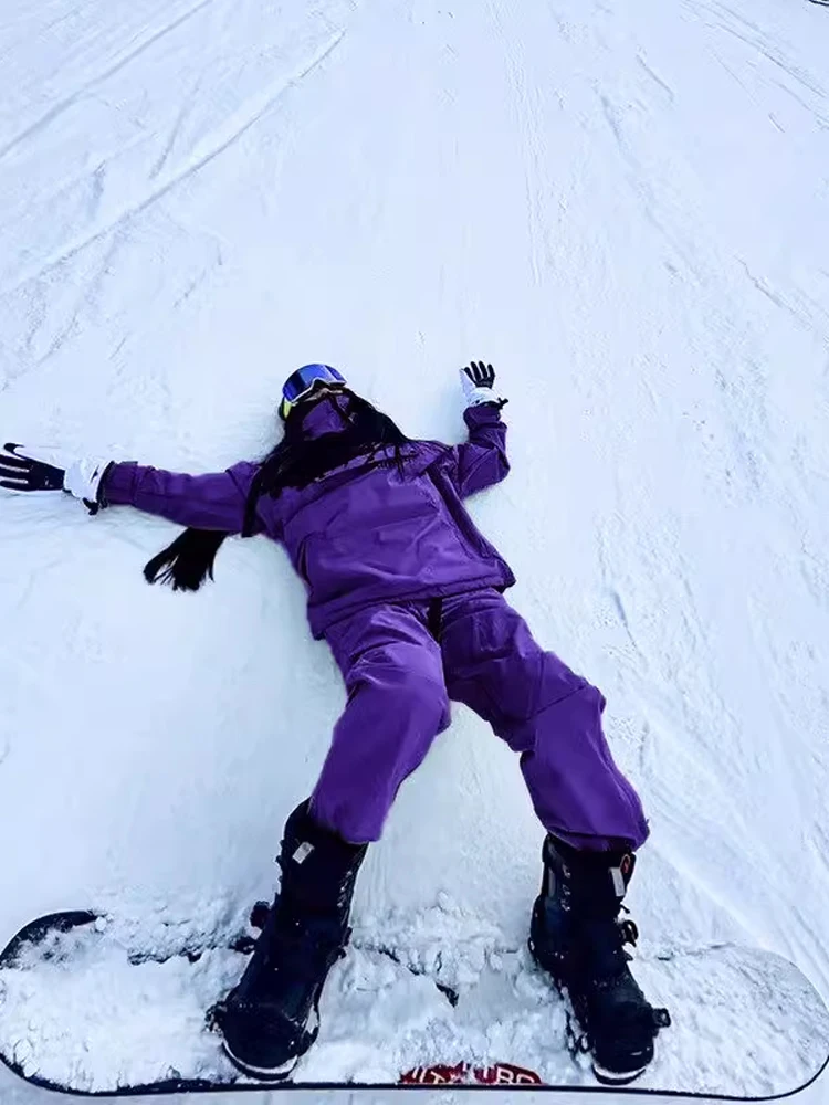

Snowboard Waterproof Fce Lined Thiened Warm Outerwear ell Top And Bot Set for Men And Women Winter Sports Gear
