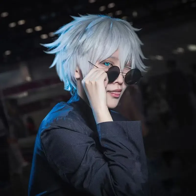 Anime Nanami Kento Cosplay schwarz coole Brille Zubehör Requisiten Satoru Gojo Unisex Mode Retro Sonnenbrille Brillen