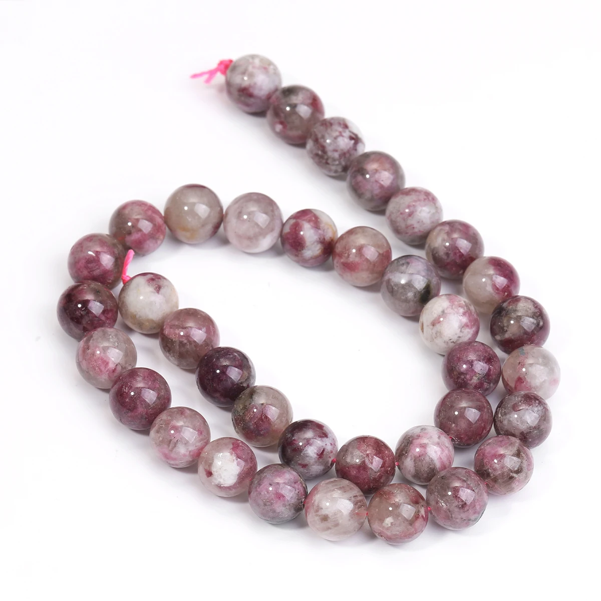 8/10mm A+ Natural Stone Plum Tourmaline Genuine Round Loose Spacer Gemstone Beads For Jewelry Making DIY Bracelet Accessory view 3